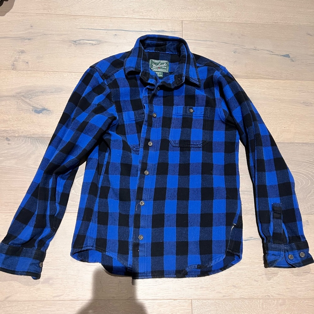Woolrich Blue and Black Flannel